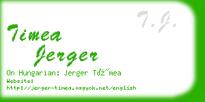 timea jerger business card